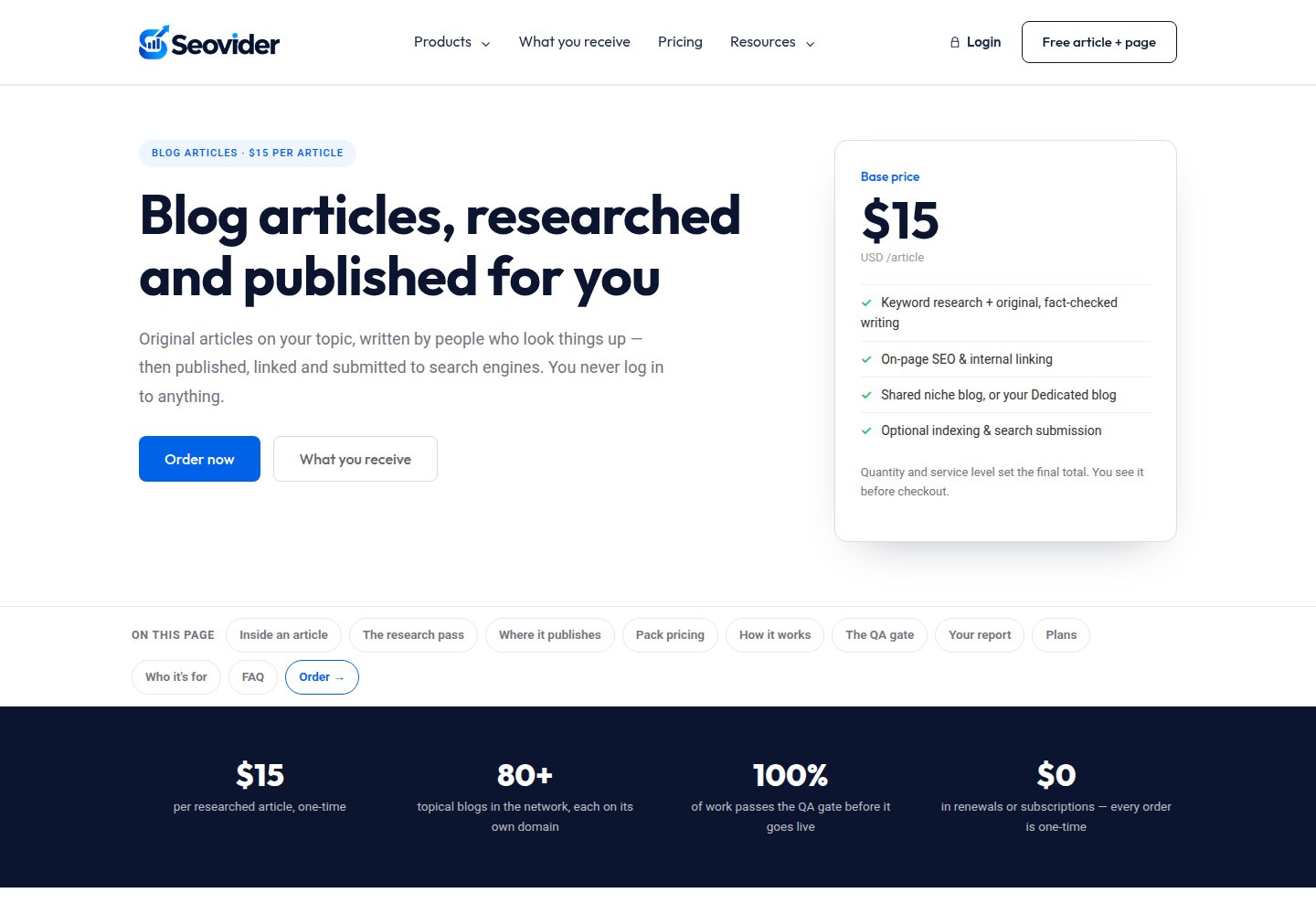 SEO articles, published for you